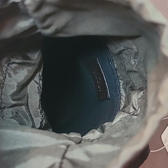 GUCCI VINTAGE 1990'S GG CANVAS/NYLON/LEATHER  DRAWSTRING BEVERAGE HOLDER - Picture 16 of 16